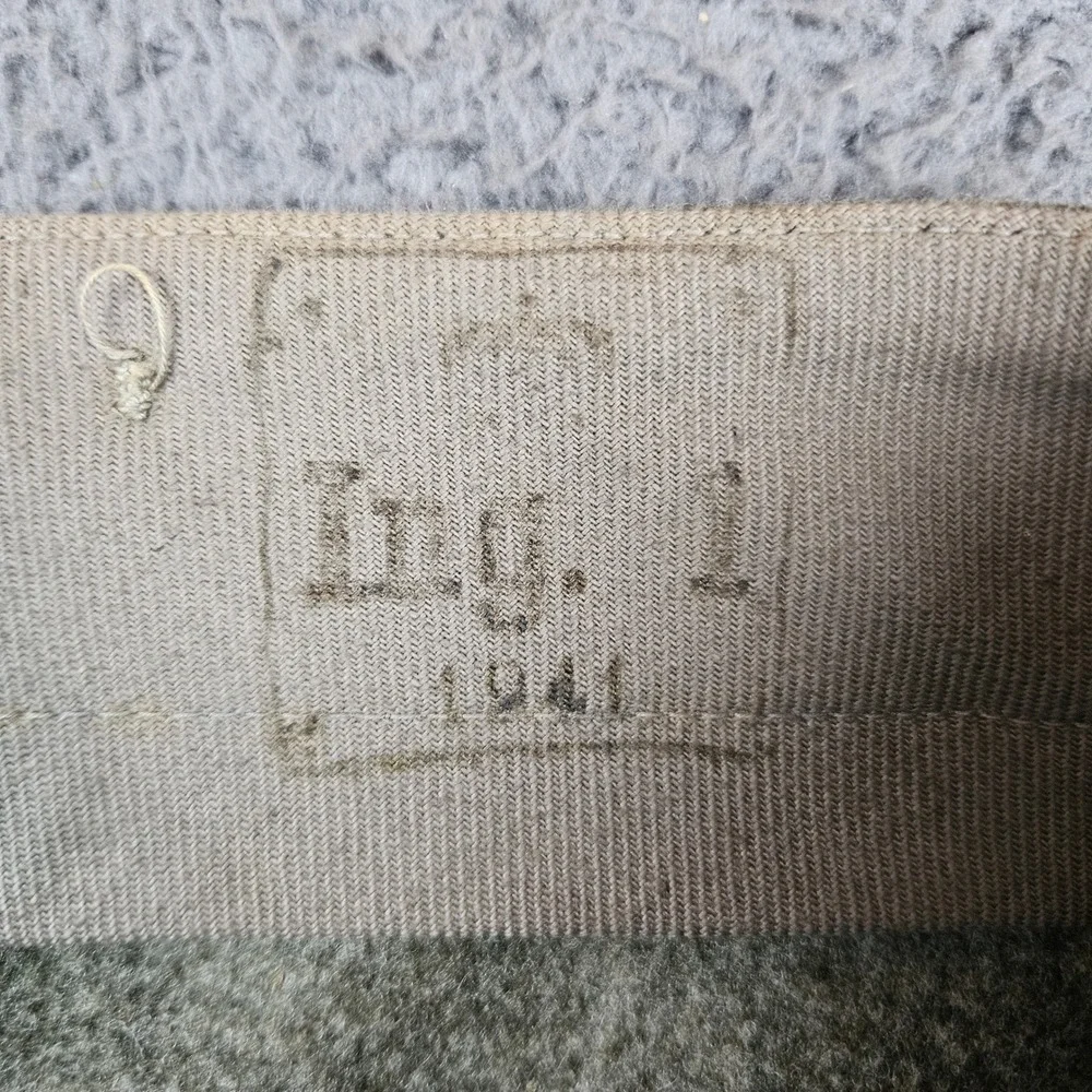 Vintage‎ Swedish Military M58 Wool Cargo Pants Green Leather Ankle Straps 42x30